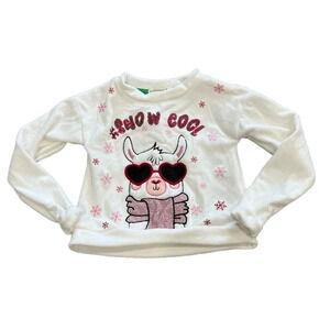Margaux & Lexi White Cool Llama Sweater 3T